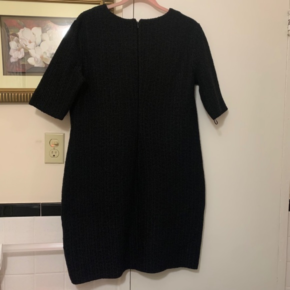 NWT St. John BLACK Formfitting Bouclé-knit Minidress - Size 14 - Picture 6 of 15